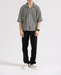 Camisas de Satén 100% Algodón para Adultos, de Moda Casual, Cómodas, con Doble Botonadura y Manga Tres Cuartos, Anti-Pilling, Precio al por Mayor - Product Image 1