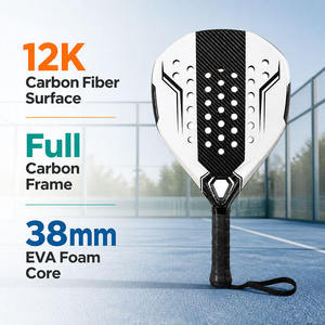 Wholesale Custom Professional Intermediate Padel Tennis Racket Carbon Fiber Diamond Lightweight <b>Waterproof</b> Portable Nylon Net - Product Image 4