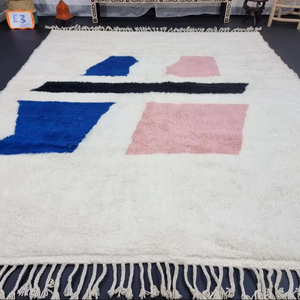 Alfombra bereber marroquí personalizada estilo Beni Ourain alfombra de lana de 8x10 para sala de estar-Alfombras y juegos personalizables - Product Image 1