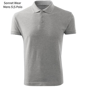 เสื้อโปโลแขนสั้นผ้าเนื้อแน่นสำหรับผู้ชาย - Product Image 5