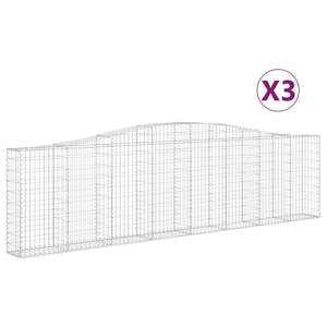Set di 3 Grandi Cesti Gabion Resistenti in Ferro Zincato Argento per Paesaggistica e Incastonamento di Pietre - Product Image 2