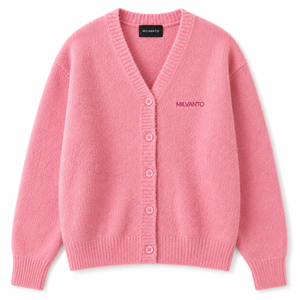 Suéter Cárdigan de Punto Personalizado con Logotipo para Mujer |   Cárdigan Casual de Moda con Cuello en V, Botones al Frente, Manga Larga y Tejido Acanalado |   Cárdigan para damas - Product Image 5