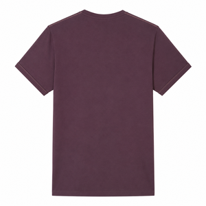 Camiseta Personalizada Color Morado Ciruela con Cuello en V para Hombre, Mezcla de Algodón, Manga Corta, Estilo Casual, Venta al Por Mayor - Product Image 2