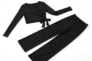Women's Lace <b>Sweat</b> Wicking Yoga Set 2 Piece Cross Wrap Crop <b>Top</b> High Waist Straight Leg Pants Thumbhole Spandex/Nylon Workout - Product Image 5