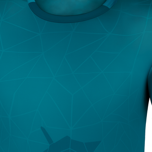Camiseta de Fútbol para Hombre, Color Verde Azulado, Diseño Geométrico, Manga Corta, Tejido Transpirable de Poliéster, Cuello Redondo, Ajuste Atlético para Todas las Temporadas - Product Image 6