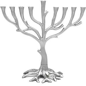 Menorah de Aluminio Diseñada para Sostener Velas de Forma Segura, para Celebraciones de Hanukkah, Navidad, Pascua, Reuniones Familiares, Menorah en Dorado - Product Image 2
