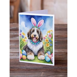 Bernedoodle Chasse aux œufs de Pâques Lunatique A7 Taille 5x7 Cartes vierges Lot de 8 avec enveloppes Cartes de vœux - Product Image 2