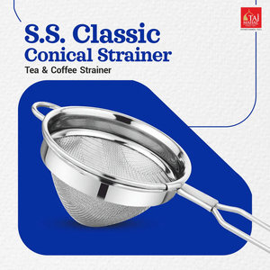 Premium Quality SS Classic conical tea and coffee <b>strainer</b> with Long Handle and Hanging Loop Small Conical - Product Image 4