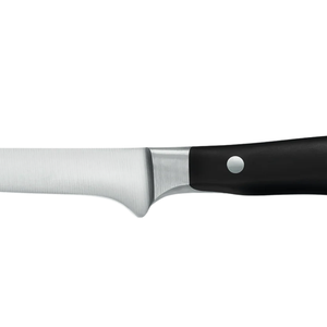 Cuchillos profesionales para deshuesar de 5 pulgadas, de acero inoxidable, con hoja curva estrecha y afilada, y mango ergonómico negro con triple remache, para carne. - Product Image 3