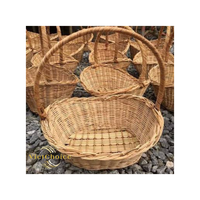 VietChoice Eco Handgeweven Rieten Opbergmand Natuurlijke Wicker Fruitmand Multifunctionele Keuken Badkamer Organizer Woonkamer