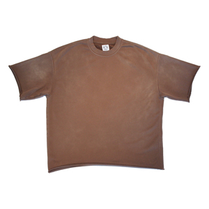T-shirt Homme Personnalisé Délavé à l'Acide Effet Soleil Écologique Respirant 300g 100% Coton Vierge Lourd Streetwear Usé Haute Qualité - Product Image 3
