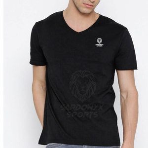 Camisetas de Cuello en V para Hombre, Algodón Suave Premium, Tejido Sólido, Casual, Manga Corta, Transpirable, Secado Rápido, Verano, Ejercicio, Gimnasio, Moda - Product Image 6