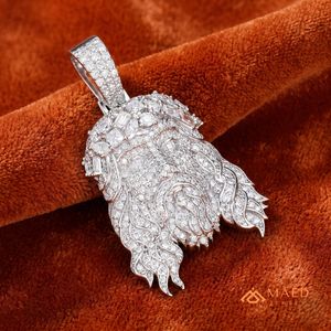 Collar con Colgante de Cabeza de León de Plata de Ley 925 con Moissanita, Joyería de Moda para Hombre y Mujer, Colgante Fino Estilo Nueva York, Estilos Modernos - Product Image 3