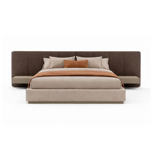 Luxury Modern Upholstered Platform Bed King Size | Italian Minimalist Bed <b>Frame</b> | Custom Hotel Bedroom Furniture Vietnam - Product Image 2