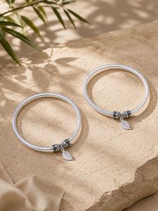 Elegant Silver Leaf Charm Anklet Bracelet for Women and Girls - Product Image 4