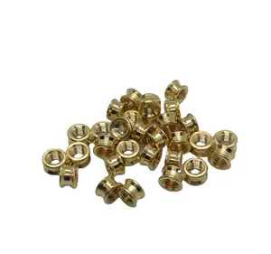 Brass Threaded Insert Good Quality 4.60 mm Length Natural Brass Wellnut Superior Quality Wellnuts for Automotive Industry