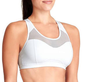Ensemble de 2 soutiens-gorge de sport pour femme, col rond, dos nageur, couleur unie, maille respirante, Spandex Polyester, sans couture, extensible dans les quatre sens, fermeture avant - Product Image 5
