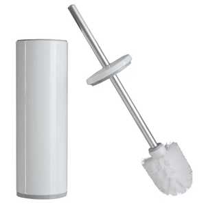 Modern Matte Black Stainless Steel Toilet <b>Brush</b> Holder Set Tapered Design <b>Floor</b> Standing Bathroom Cleaning Tool for Home Hotel - Product Image 5