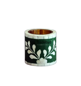 Porte-bougie élégant en os incrusté fait main, qualité supérieure, décoration d'intérieur par Tradebyd - Product Image 4