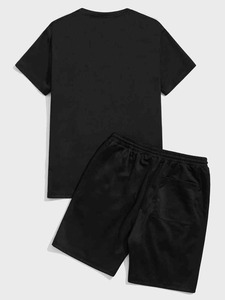 Conjunto de Camiseta y Pantalones Cortos para Hombre, Verano, Casual, Deportivo, Dos Piezas, Transpirable, para Gimnasio, Correr, Ropa Deportiva Urbana - Product Image 6