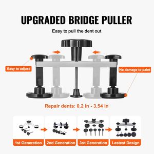 56 pièces Golden Lifter pont extracteur voiture Dent extracteur onglets pistolet à colle chaude sans peinture Kit de débosselage pour Auto carrosserie Dents grêle réparation - Product Image 4