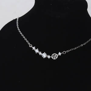 Conjunto de Collar con Colgante de Perla Pequeña de 6mm y Cadena Vacía de Plata S925 Hecha a Mano para Mujer, Material de Accesorios para DIY 378 - Product Image 4