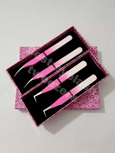 Vente en gros de pinces à épiler de haute précision GETUP BROSONS IMPEX, étiquette privée personnalisée, couleur Dolphin Ombre, blanc/rose, pointe dorée - Product Image 4
