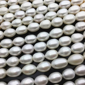 Perlas de Arroz Ovaladas Blancas de Agua Dulce de 3-4mm, Hilo Suelto para Fabricación de Joyas, Venta al por Mayor, Estilo en Tendencia 2026 - Product Image 1