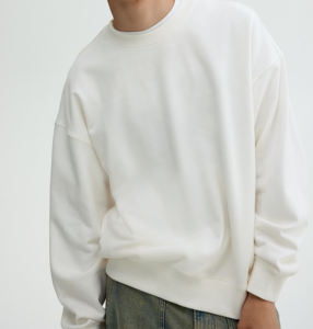 เสื้อสเวตเชิ้ตครอปทรงหลวม คอวี ผ้าเฟรนช์เทอร์รี่ ขอบดิบ ตกแต่งด้วยเทคนิคย้อมสีแบบฟอกสีซีดจาง สไตล์สตรีทแวร์ สำหรับผู้ชายและผู้หญิง ปี 2026 - Product Image 6