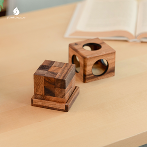 Wooden 3D Puzzle Blocks Brain Teaser Cube Assembly Game Indoor Toy - Product Image 2