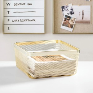 Cesta de Almacenamiento Metálica Industrial Premium con Asas para Baño - Product Image 3
