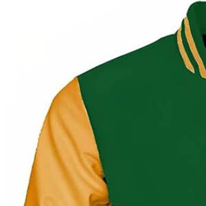 เสื้อแจ็คเก็ตวาร์ซิตี้สีเหลืองปักลายตามสั่ง ระบายอากาศได้ดี แขนเสื้อปักลาย  เสื้อแจ็คเก็ตเบสบอลแบบ Letterman  เสื้อแจ็คเก็ตวิทยาลัย น้ำหนักเบา สไตล์สตรีทแวร์ เสื้อคลุม - Product Image 5