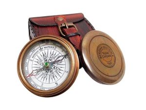 Vintage Brass Pocket <b>Compass</b> Handmade <b>Antique</b> Style Portable Metal Navigation <b>Compass</b> for Hiking Camping Gift - Product Image 6