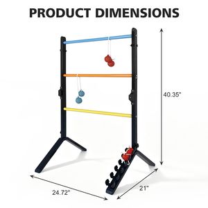 Set di 2 Giochi di Lancio della Palla in Acciaio con 6 Bolas, Segnapunti Incluso, Senza Necessità di Montaggio, Giochi da Esterno - Product Image 3