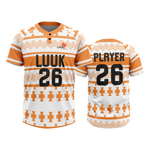 Maillots de baseball et de softball professionnels pour hommes avec logo d'équipe imprimé sur mesure, 100% polyester, respirants, à séchage rapide, anti-humidité - Product Image 3