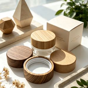 Capuchon de bouteille cosmétique en bois personnalisé pour emballage de crème, couvercle rond en bambou, fabrication OEM, vente en gros directe d'usine pour marques - Product Image 5