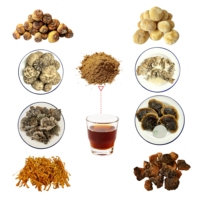 Boissons Solides : Mélange de Poudre d'Extrait de Champignons 8-en-1, 30% Polysaccharides, Boisson Santé