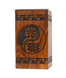 Urnes funéraires en bois de style américain modernes, faites à la main, décoratives pour hommes et femmes, à prix réduit – Meilleures ventes - Product Image 1