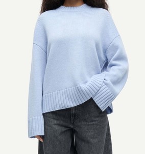 Pull en tricot moderne pour femme - Col rond - Pull chaud d'hiver - Haut en tricot décontracté pour femme - Couleur unie élégante - Respirant - Product Image 3