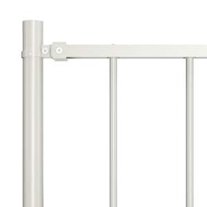 Panneau de clôture en acier thermolaqué blanc de 1,8 m x 0,76 m avec poteaux et filet de jardinage - Product Image 3