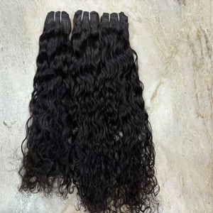 Cheveux Indiens Bruts Directement d'Inde, Tissage de Cheveux Humains Remy Vierge Ondulés Lisses 100% Naturels, Cheveux Bruts Non Traités à Cuticules Alignées Bouclés - Product Image 2
