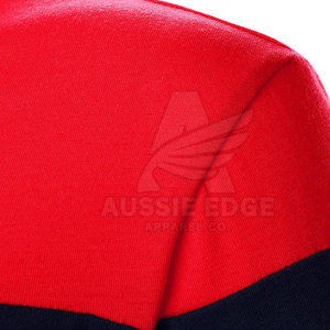 Camiseta de Manga Corta para Hombre, con Logotipo Frontal, Tejida, 100% Algodón, Estilo Casual, en Rojo, Azul Marino y Blanco - Product Image 6