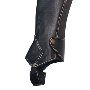 Étui en cuir véritable personnalisé OEM en gros, demi-guêtres robustes en cuir de vachette pour l'équitation, sacs de jambières LHC-0066 - Product Image 4