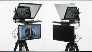 Teleprompter de 32 pulgadas con monitor dual de alto brillo, salida de monitor dual Full HD para visualización del presentador y del operador. - Product Image 2