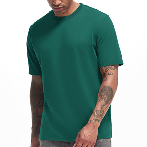 T-shirt d'été de haute qualité pour homme, tricoté, look décontracté, couleur unie, nouvelle mode, respirant, à manches courtes, t-shirt à col contrastant pour homme - Product Image 4