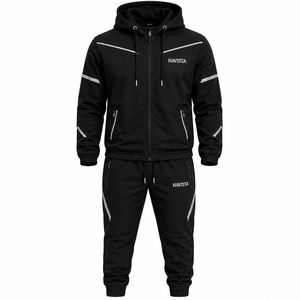 Conjunto Deportivo Unisex NAVISTA SPORTS NS-4515, 100% Algodón, Resistente al Viento, Impermeable, Transpirable, Corte Holgado Informal, Sudadera con Capucha y Bolsillos Laterales - Product Image 1