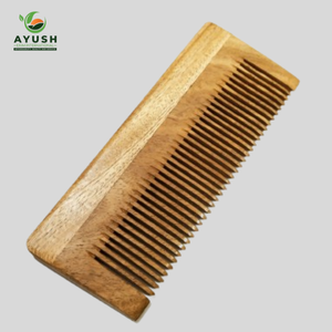 Gentle <b>Wide</b> Tooth Wooden <b>Comb</b> made of Neem Wood for Kids and Sensitive Scalps - Product Image 2