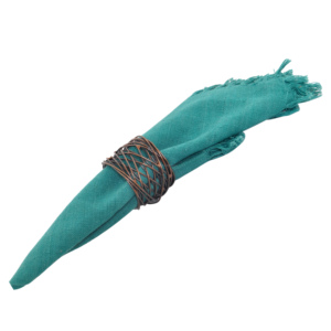 แหวนผ้าเช็ดปากลวดโลหะทรงกลมสำหรับโต๊ะปาร์ตี้ชิ้นกลางตกแต่งบ้านไม่เหมือนใครทำจากไม้และกระดาษพร้อมวัสดุเหล็ก - Product Image 2