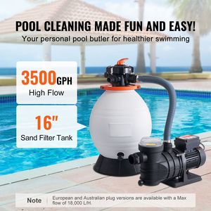 Sistema di Pompe per Piscine Fuori Terra da 1 HP, Pompa con Filtro a Sabbia da 16 Pollici con Set Combo a 6 Vie da 3500 GPH per Filtri di Piscine - Product Image 2