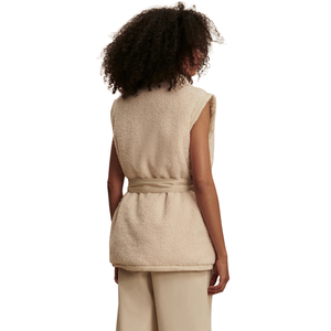Gilet en polaire sherpa pour femme, sans manches, léger, fermeture éclair sur le devant, col côtelé, chaud, décontracté, automne-hiver, bodywarmer - Product Image 4